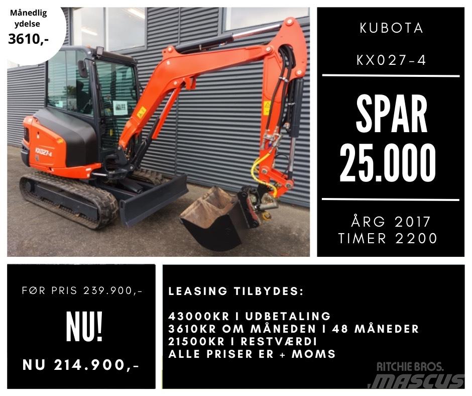 Kubota kx027-4 Mini bageri <7t