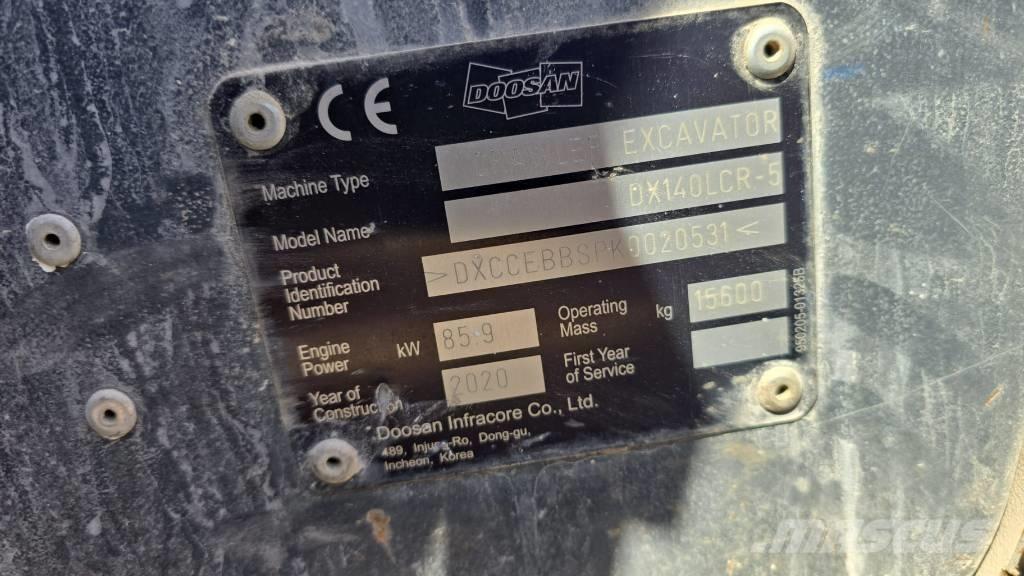 Doosan DX140LCR-5 Bageri gusjeničari