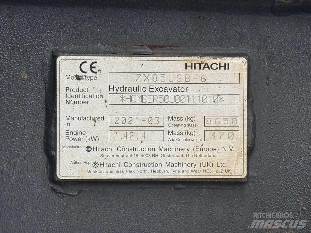 Hitachi ZX 85 US B-6 Midi bageri 7t – 12t