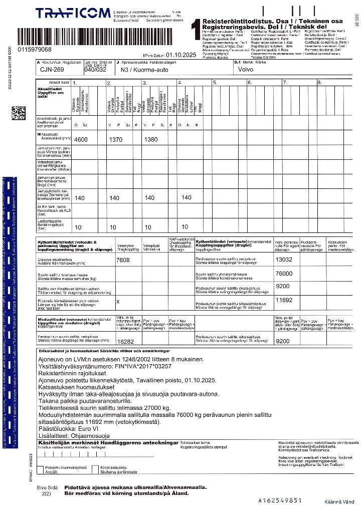 Volvo FH 16 750 Kamioni za drva