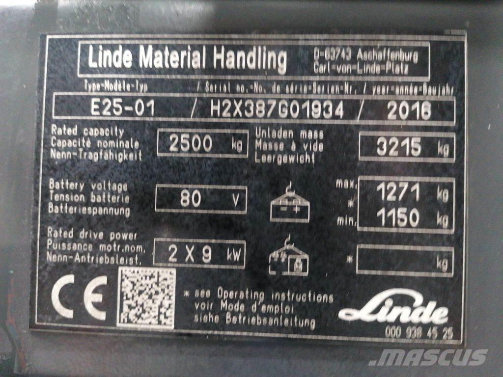 Linde E25-01 Električni viličari