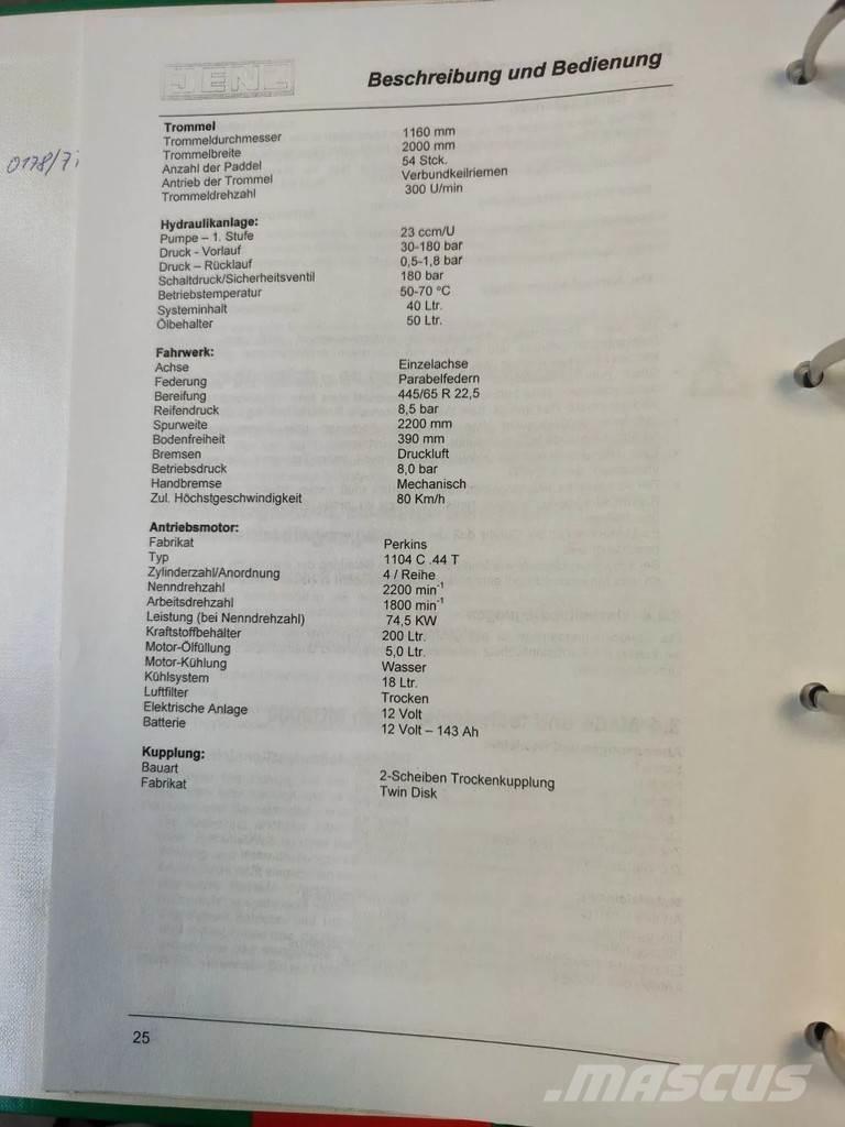JENZ MU 2000D Strojevi za rezanje otpada