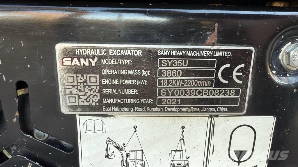 Sany SY 35 U Mini bageri <7t