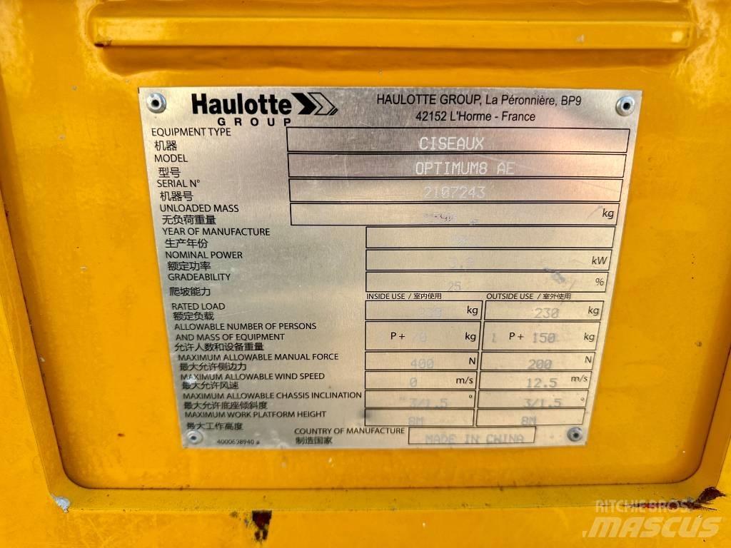 Haulotte OPTIMUM 8 Škaraste platforme