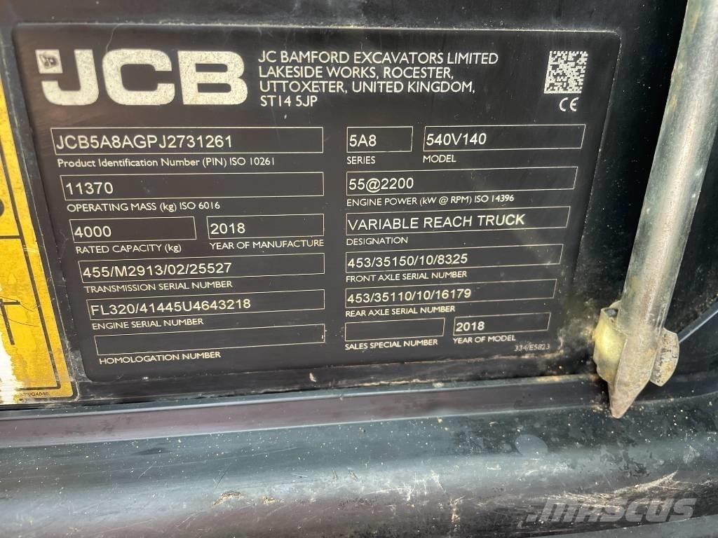 JCB 540-140 Teleskopski viličari