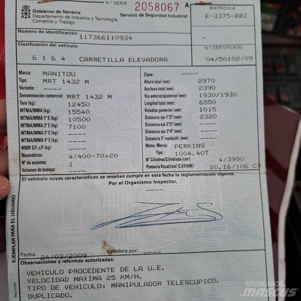 Manitou MRT 1432 Teleskopski viličari