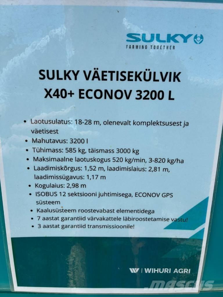 Sulky X 40+ Econov Rasipači mineralnog  gnojiva