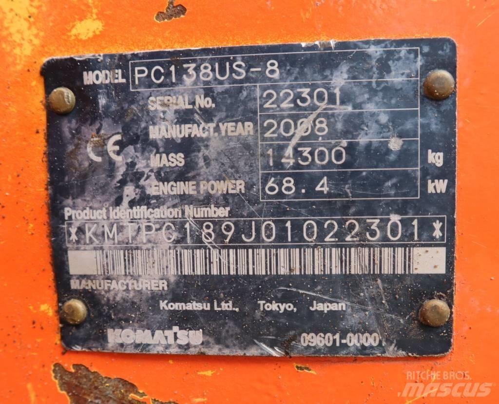 Komatsu PC138US-8 Bageri gusjeničari