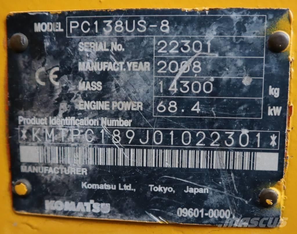 Komatsu PC138US-8 Bageri gusjeničari