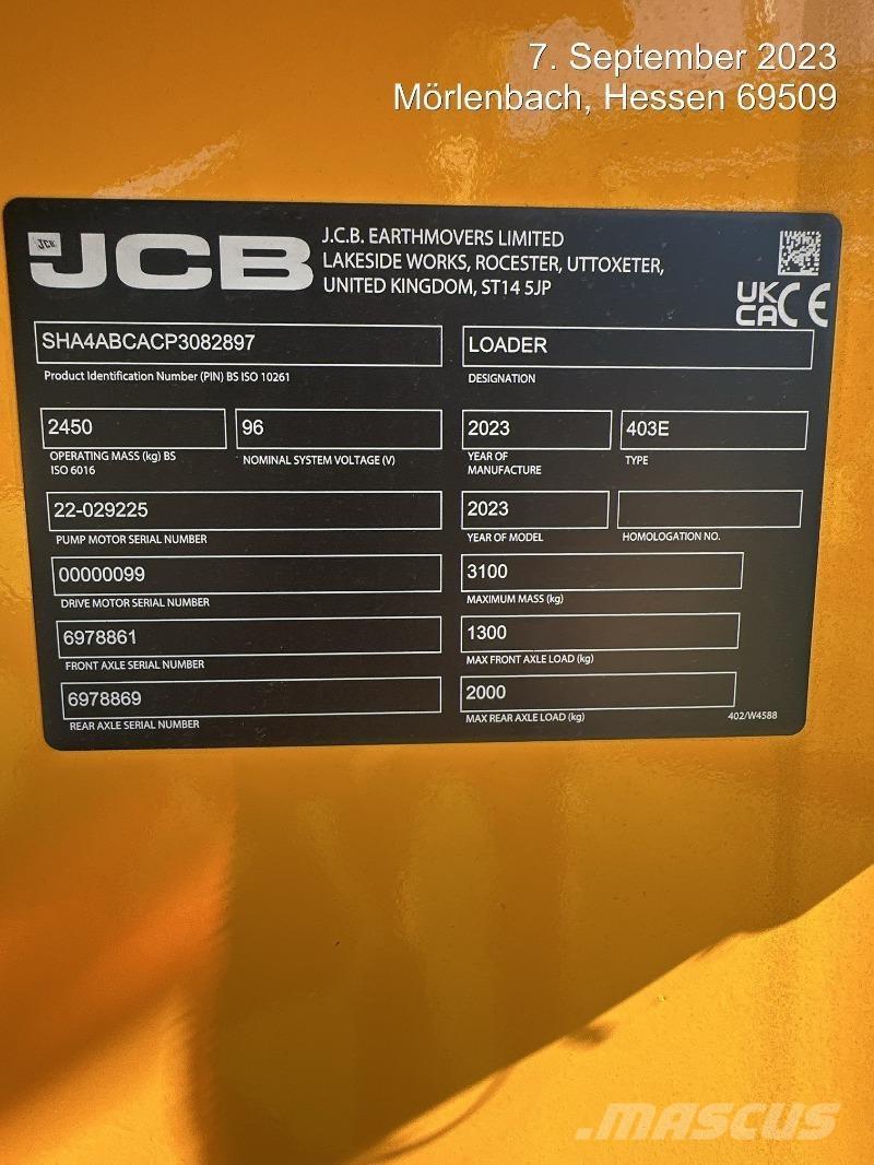 JCB 403E Elektro Utovarivači na kotačima
