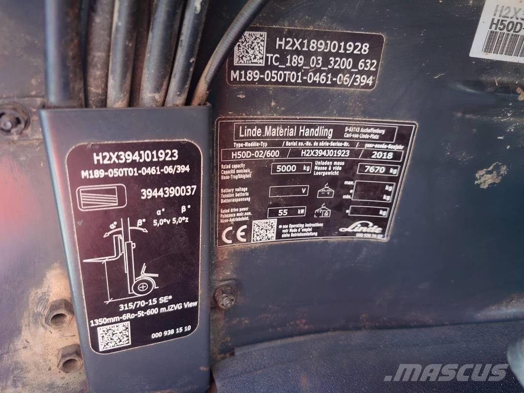 Linde H50D600/394 Dizelski viličari