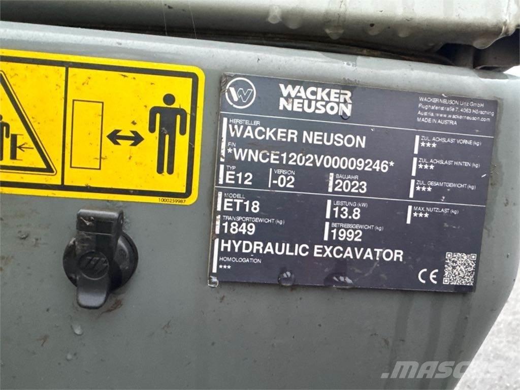 Wacker Neuson ET18 Bageri gusjeničari