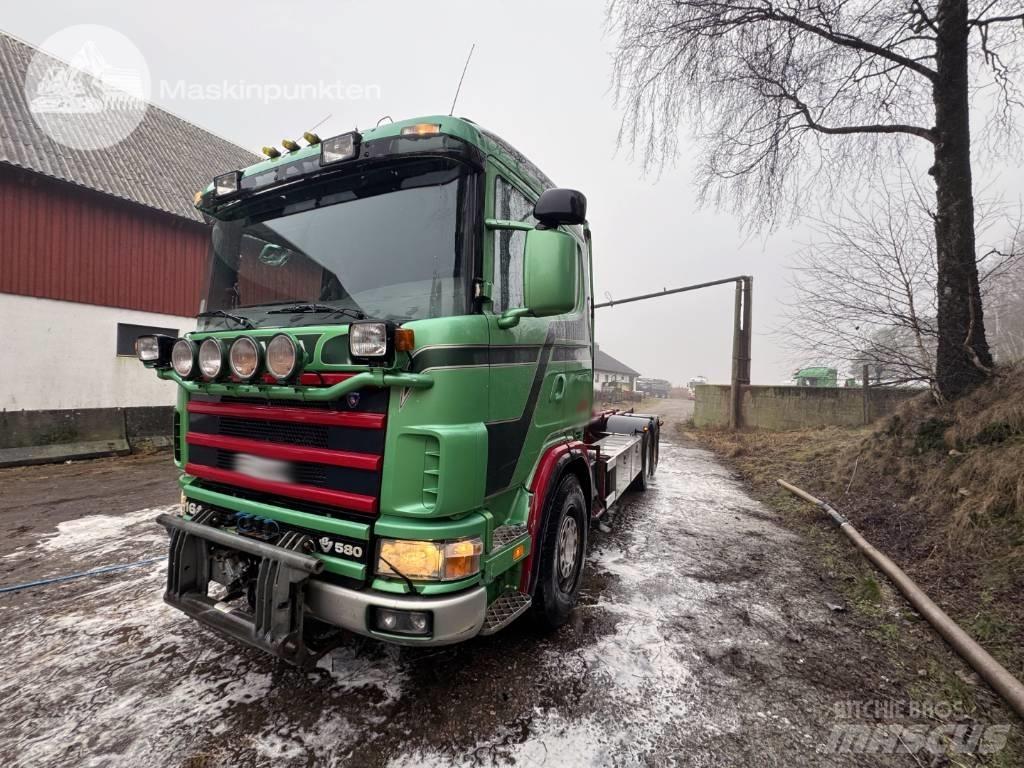 Scania R 164-580 Rol kiper kamioni s kukama za dizanje