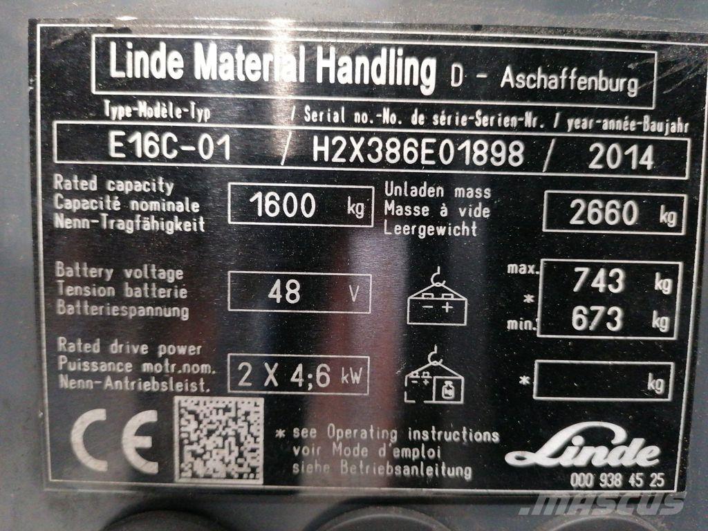 Linde E16C-01 Električni viličari