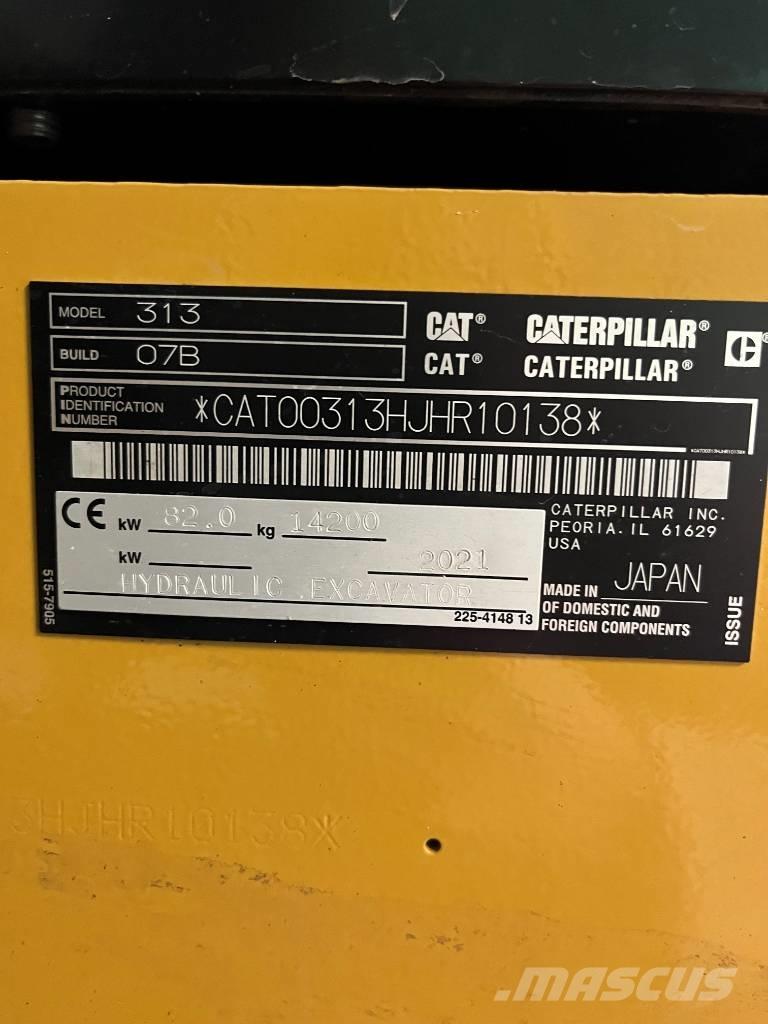 CAT 313 Next Gen Bageri gusjeničari