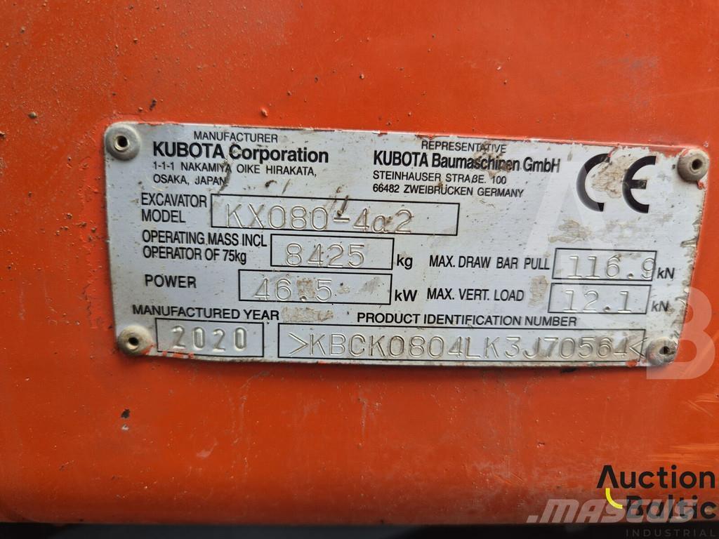 Kubota KX080-4a2 Midi bageri 7t – 12t