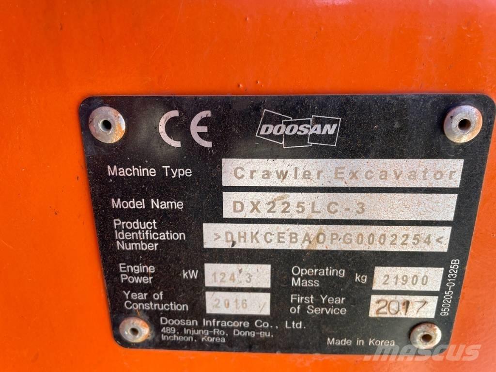 Doosan DX 225 LC-3 Bageri gusjeničari