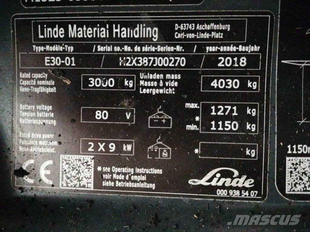 Linde E30-01 Električni viličari