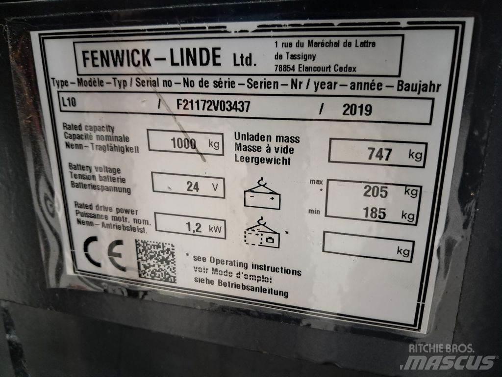 Linde L10 Ručni električni viličar