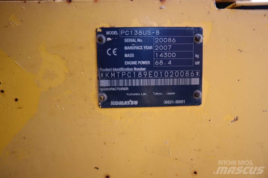 Komatsu PC138US-8 Bageri gusjeničari