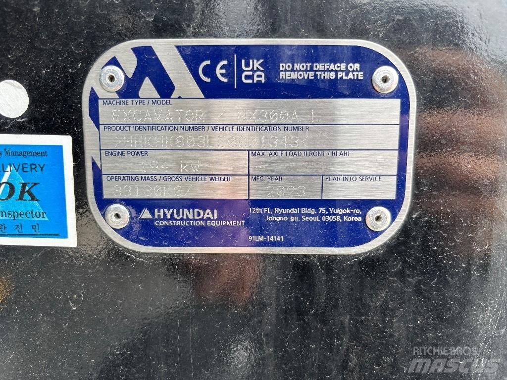 Hyundai HX300A L Bageri gusjeničari