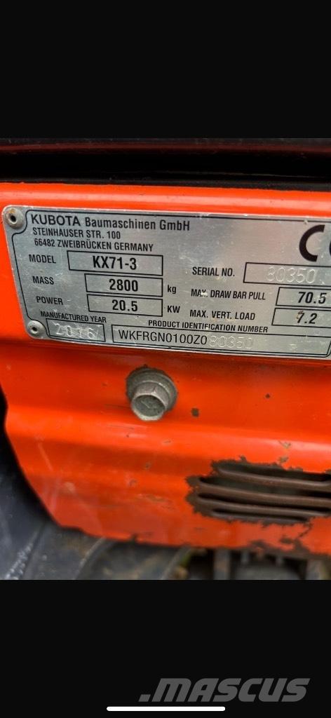 Kubota KX 71-3 Mini bageri <7t
