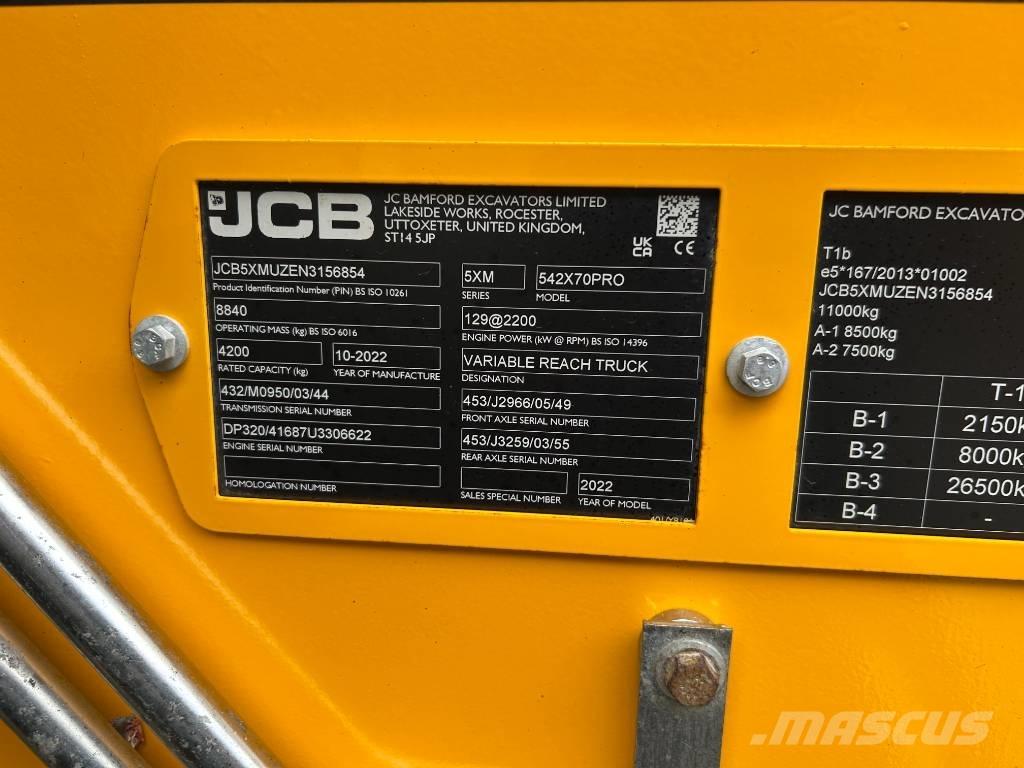 JCB 542-70 Agri Pro Poljoprivredni teleskopski utovarivači