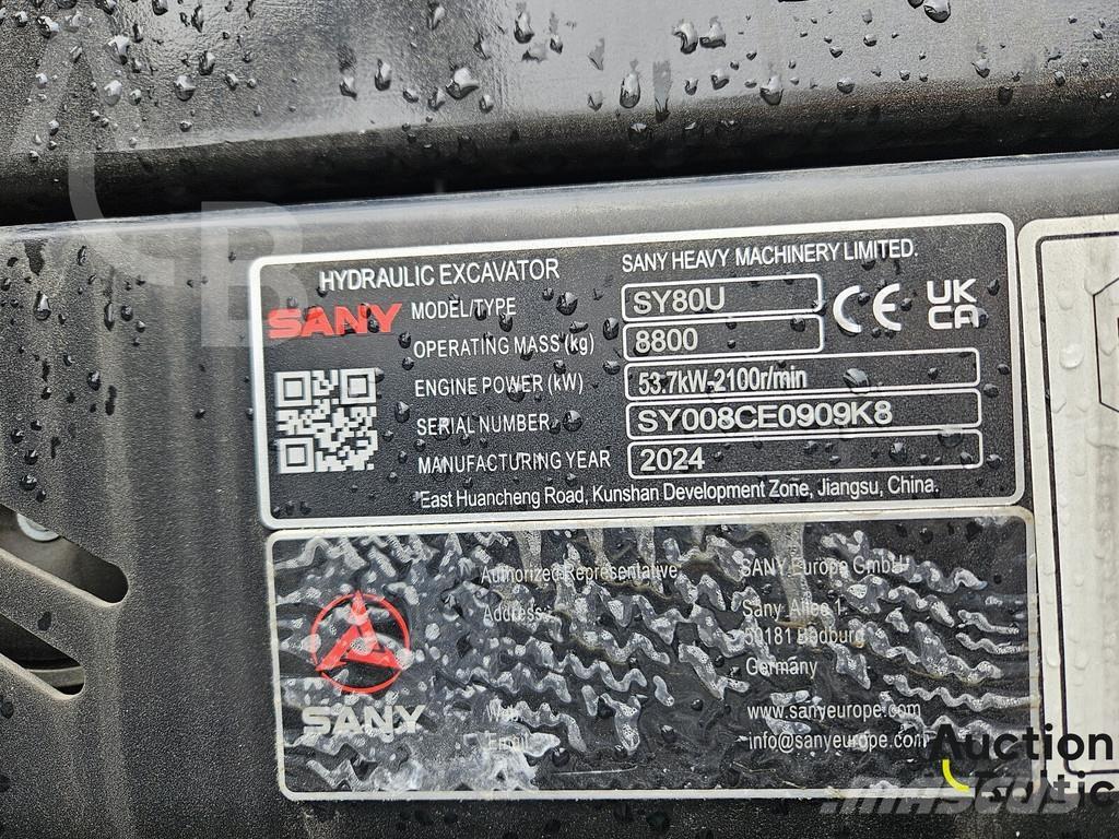 Sany SY80U Midi bageri 7t – 12t