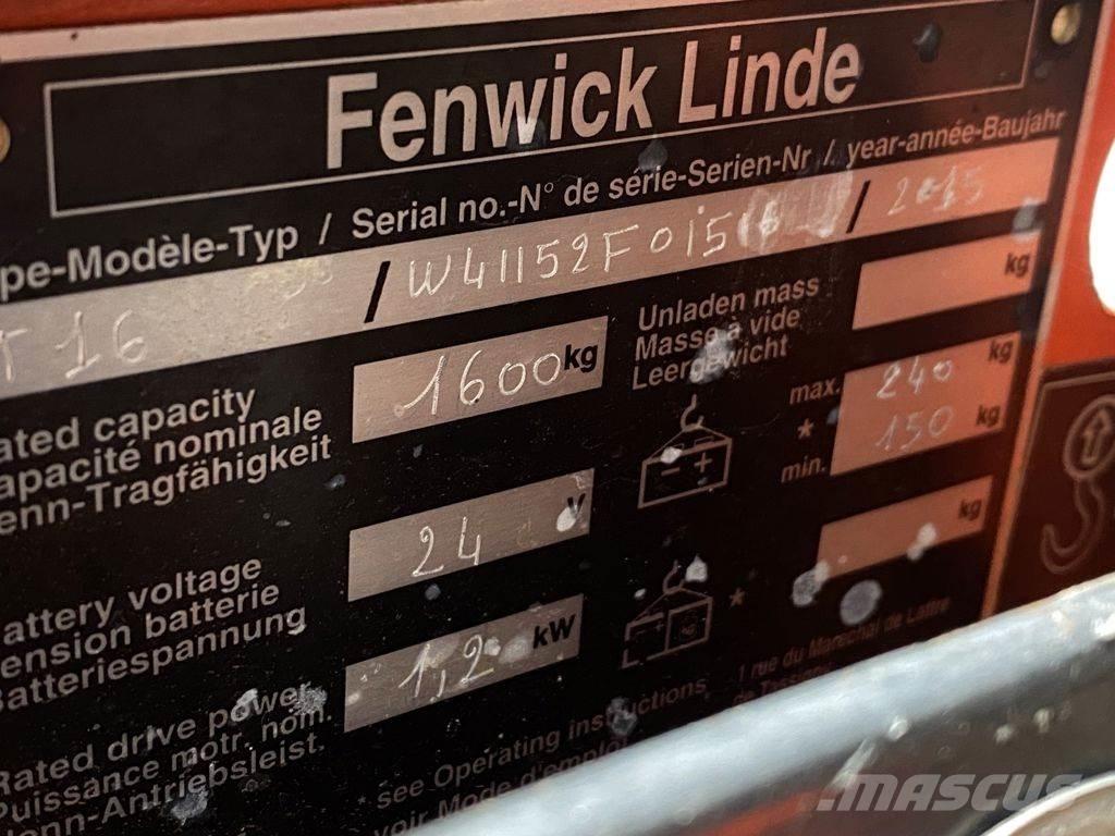 Linde T16 Nisko podizni električni viličar