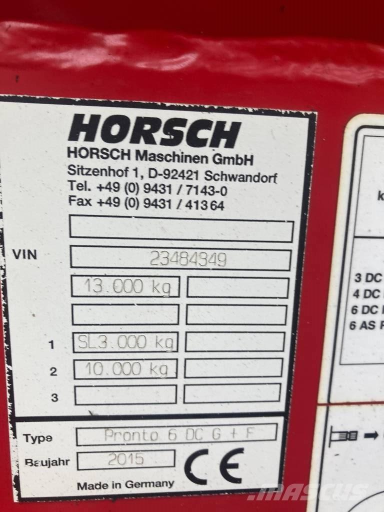 Horsch PRONTO 6DC Kombinirane sijačice