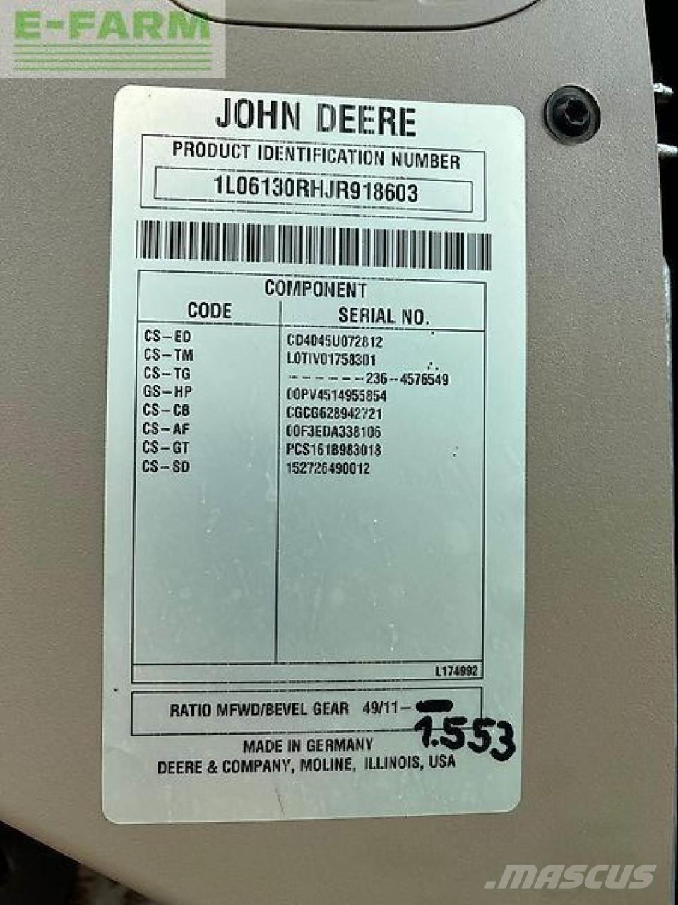 John Deere 6130r Traktori