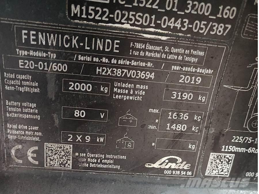 Linde E20-01/600 Električni viličari