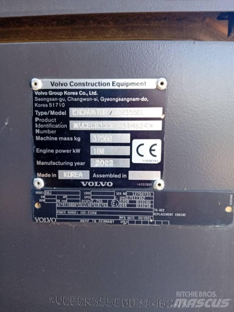 Volvo ECR 355 E Bageri gusjeničari