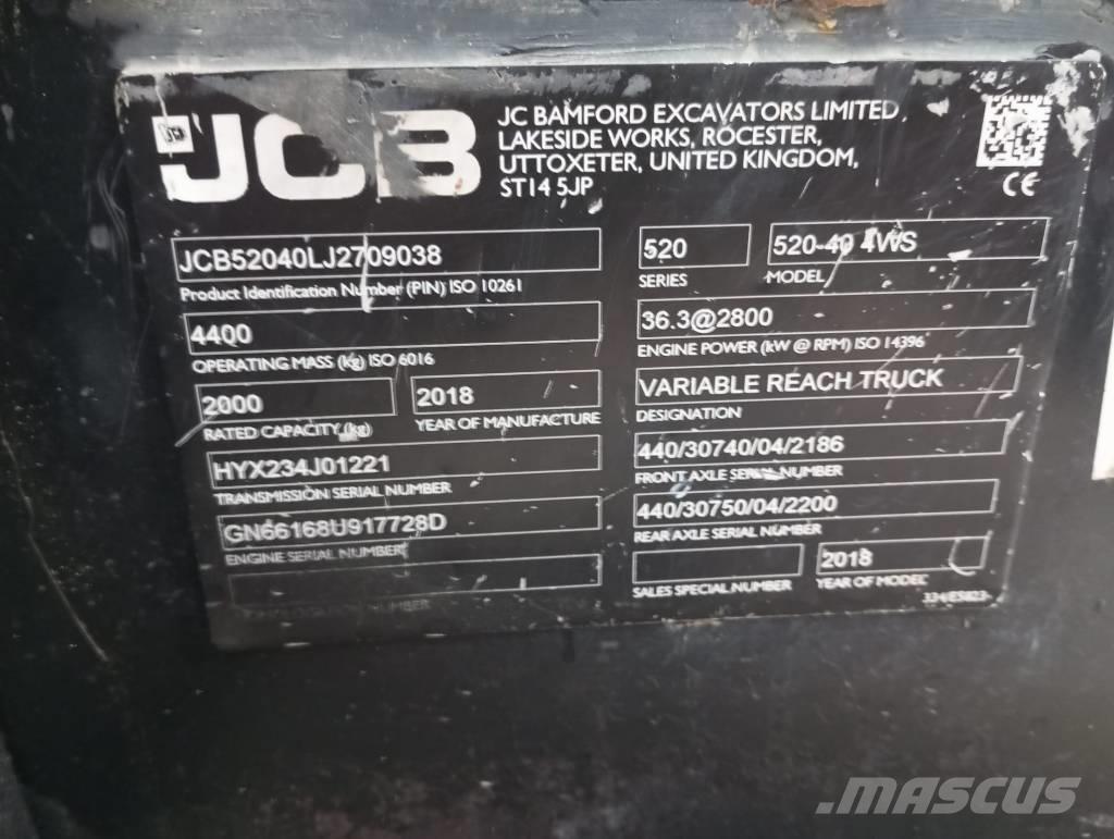 JCB 520-40 Teleskopski viličari
