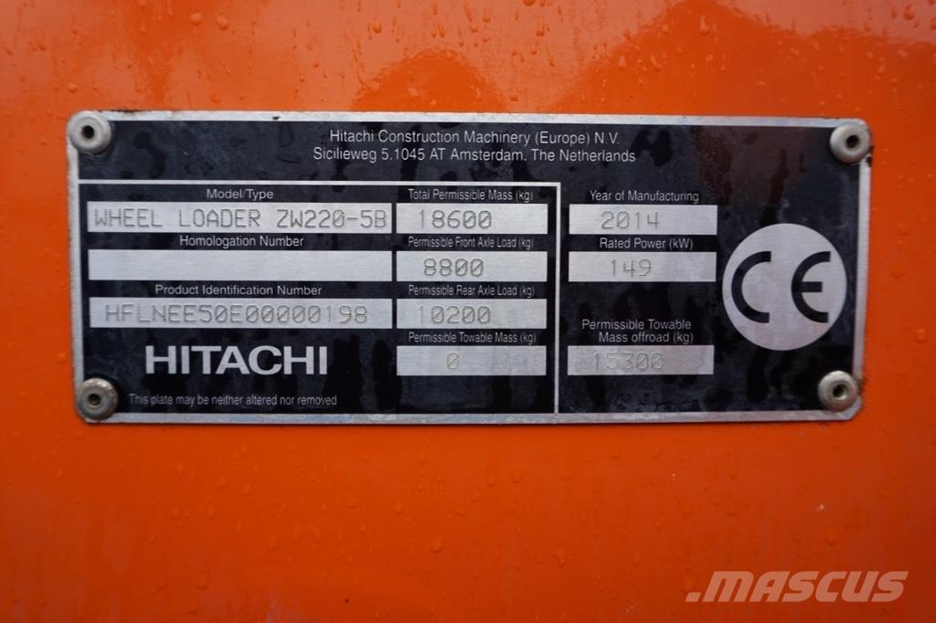 Hitachi ZW 220-5 B Utovarivači na kotačima