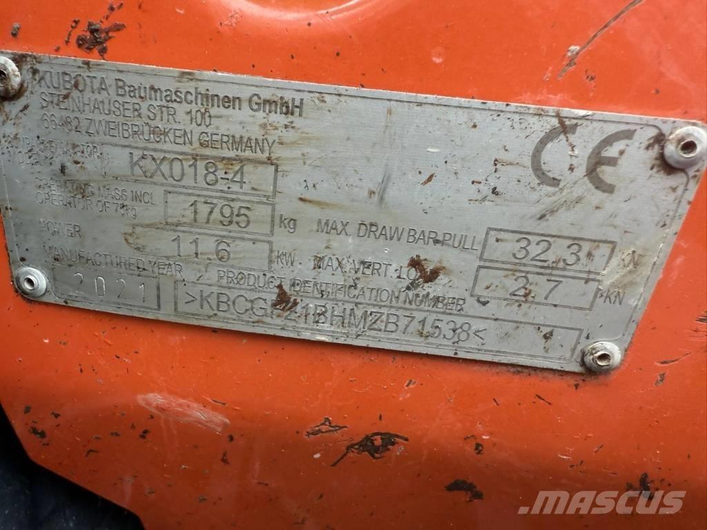 Kubota KX 018-4 Mini bageri <7t