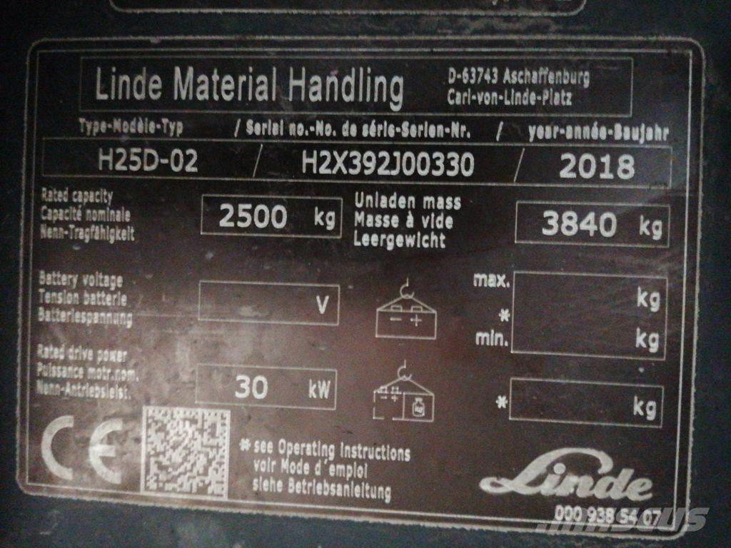 Linde H25D-02 Dizelski viličari