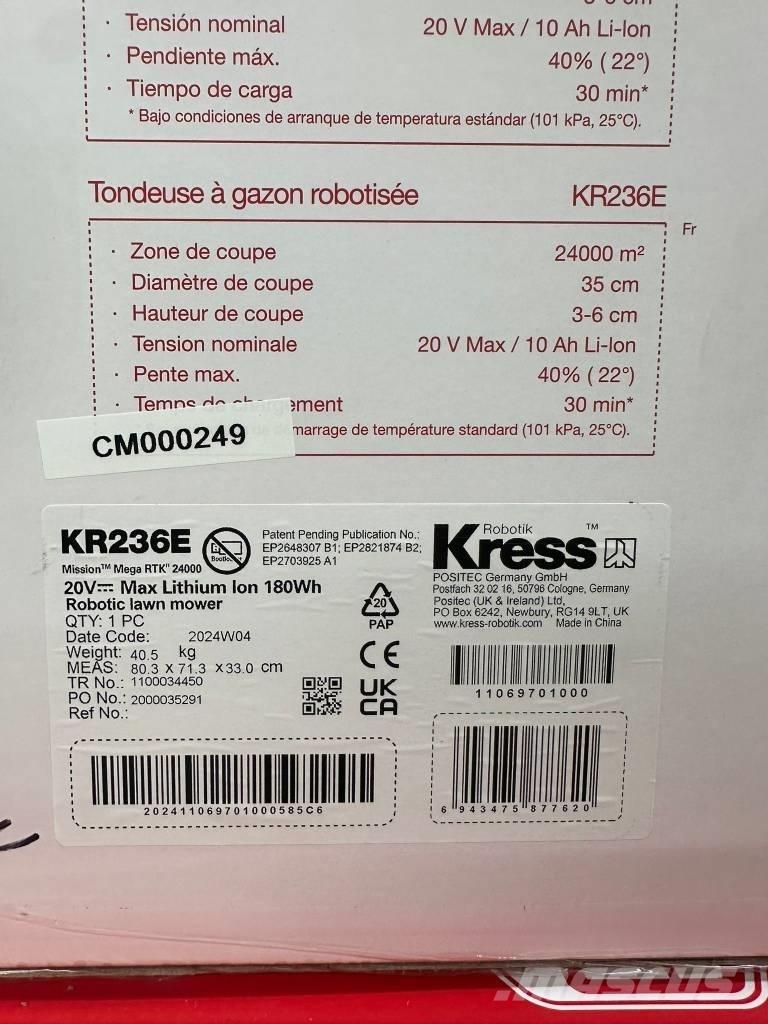 Kress KR236E Robotske kosilice