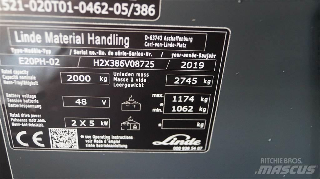 Linde E20PH Električni viličari