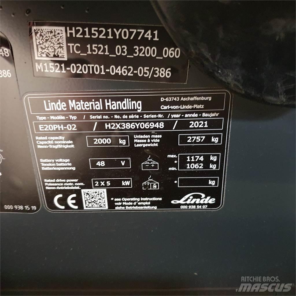 Linde E20PH Električni viličari