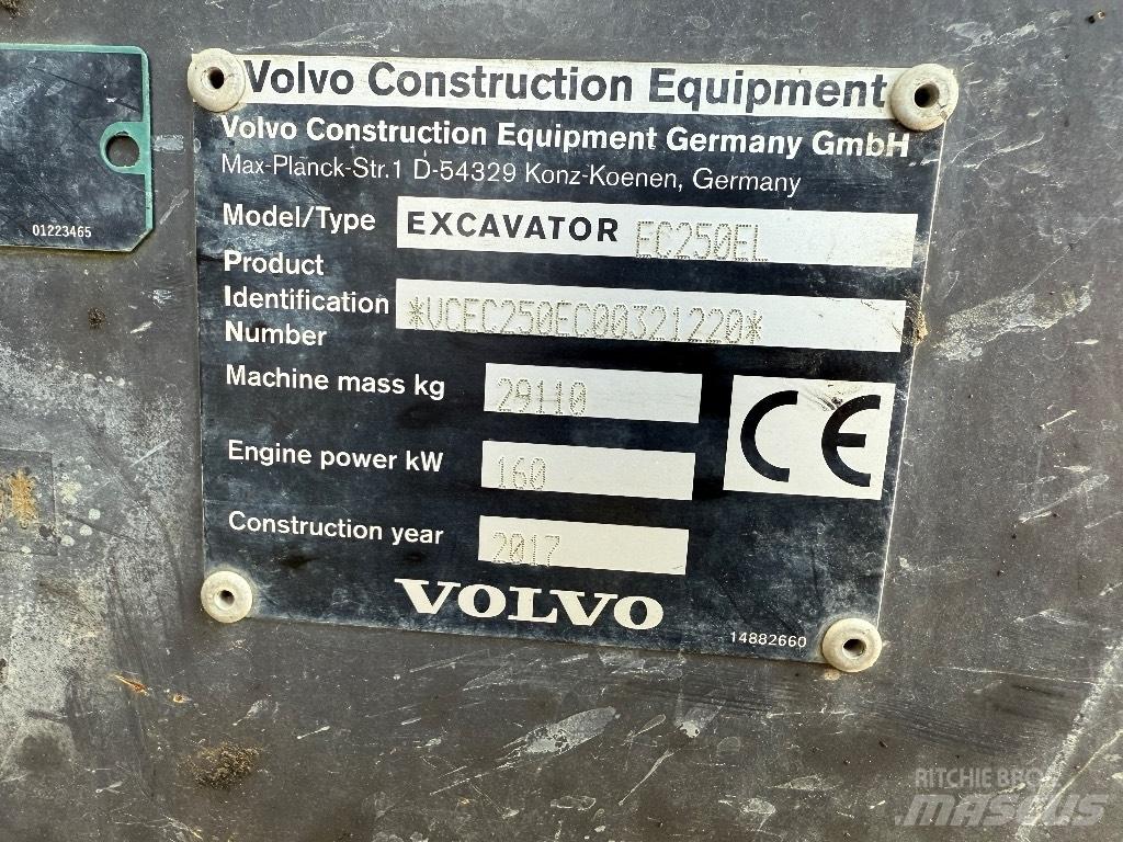 Volvo EC 250 EL Bageri gusjeničari