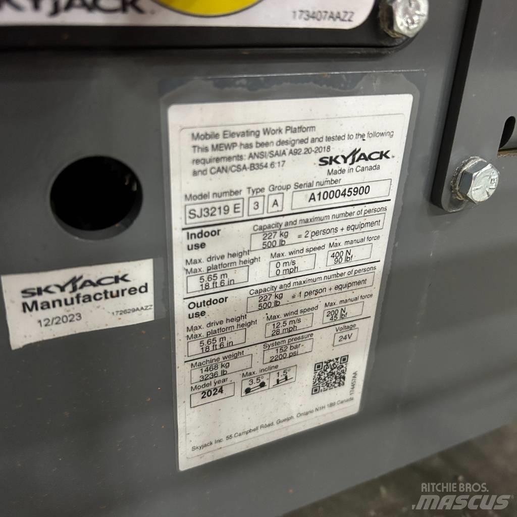 SkyJack SJ 3219 Škaraste platforme