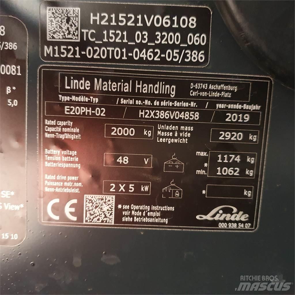 Linde E20PH Električni viličari