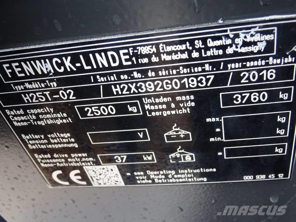 Linde H25T-02 Plinski viličari