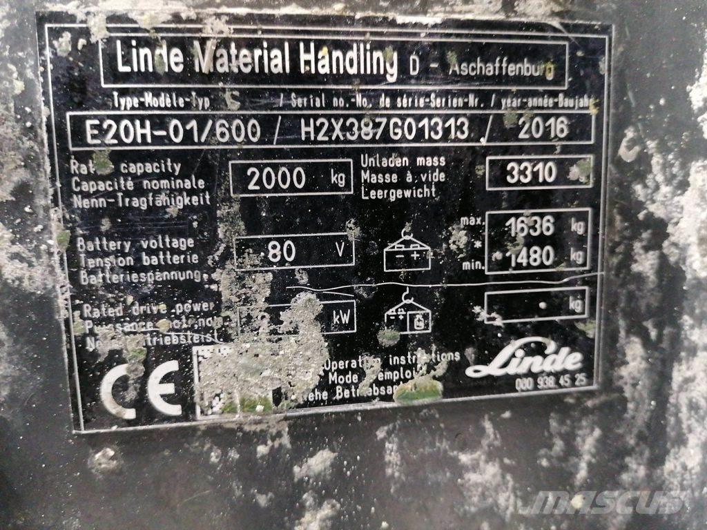Linde E20H-01/600 Električni viličari