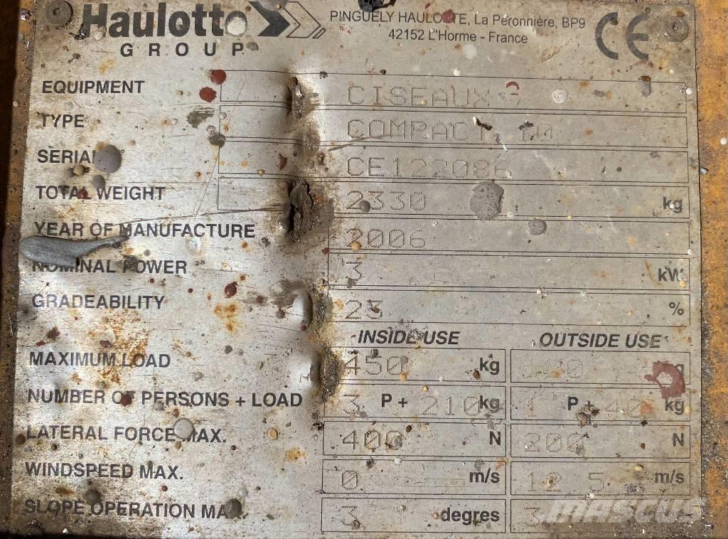 Haulotte Compact 10 Škaraste platforme