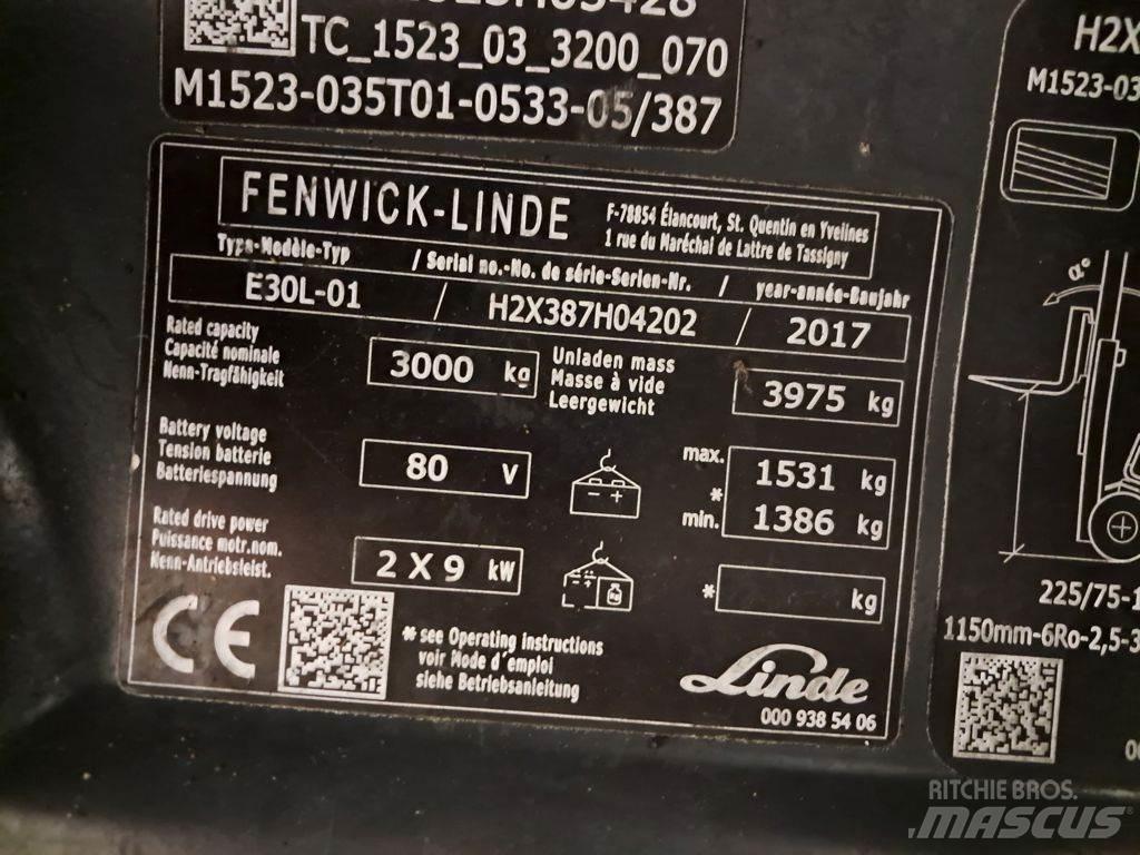 Linde E30L-01 Električni viličari