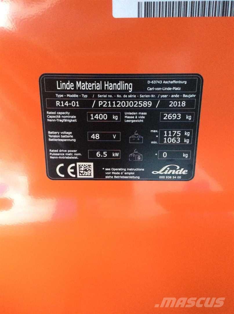 Linde R14 Viličari sa pomičnim stupom