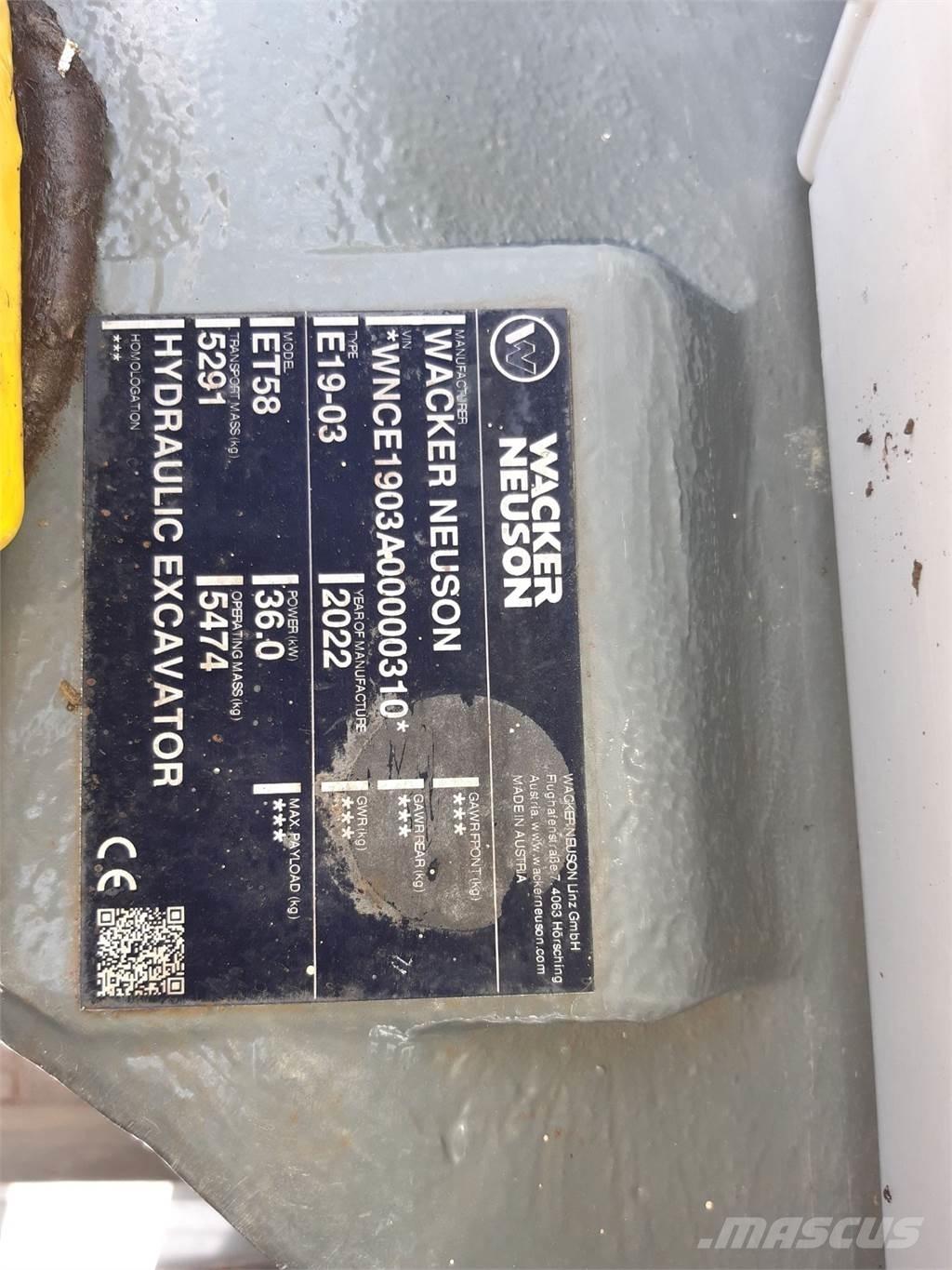 Wacker Neuson ET58 Bageri gusjeničari