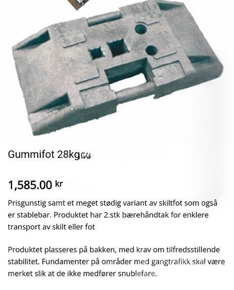  Skiltfot Ostale komponente